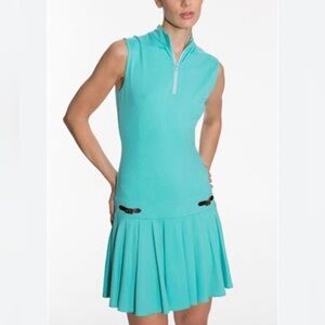 Schriffen Drop Waist Sleeveless Golf Dress in Turquoise Women’s Size M